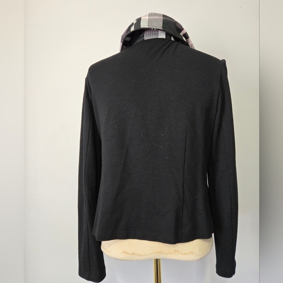 TUZZI Black,Pink and Gray Plaid Jacket. size 8 - Picture 5 of 13